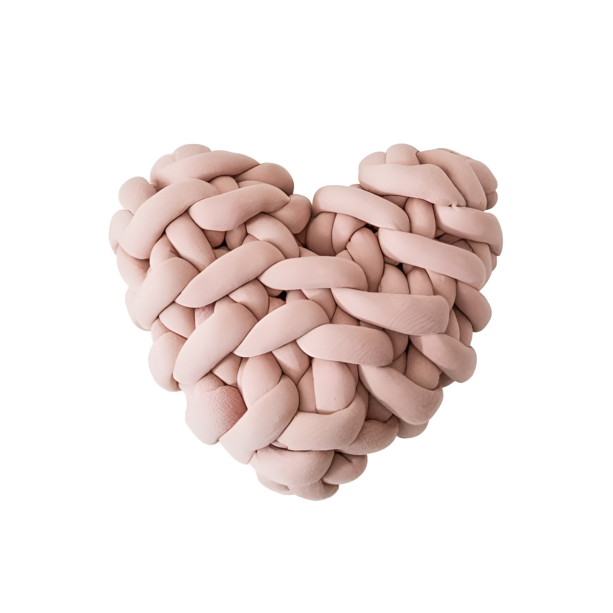 Plush Knotted Heart Shape Cushions Rose 11"x10.6"