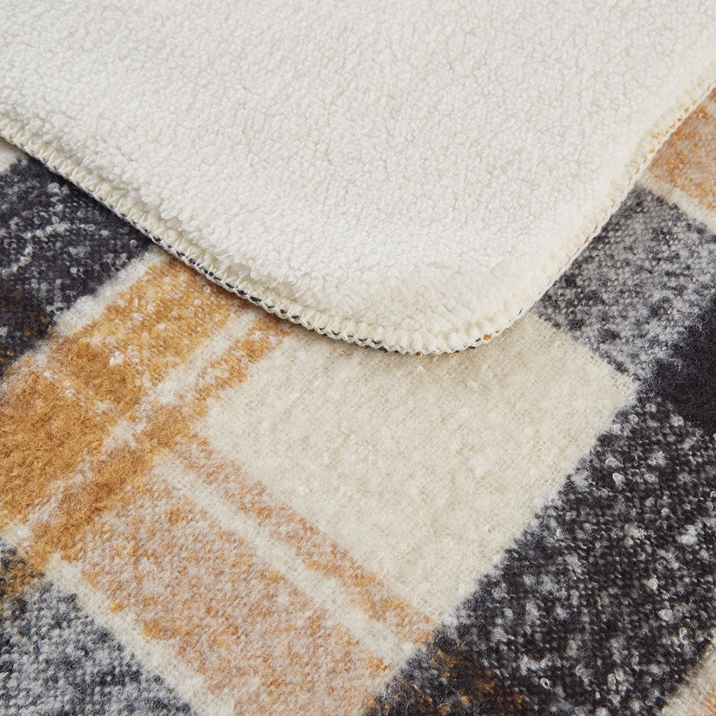 Bloomington Faux Mohair to Sherpa Throw