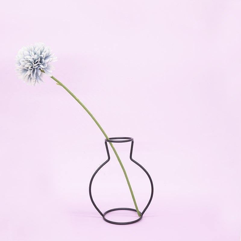 Sleek Iron Line Vase Stand B