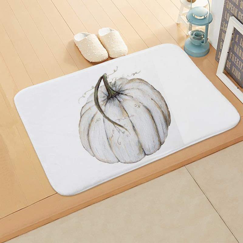 Grateful Fall Floor Mats White Pumpkin