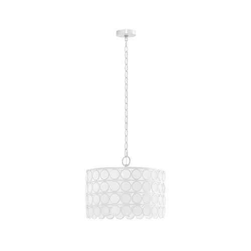 Abbot Glass Drum Shade Chandelier