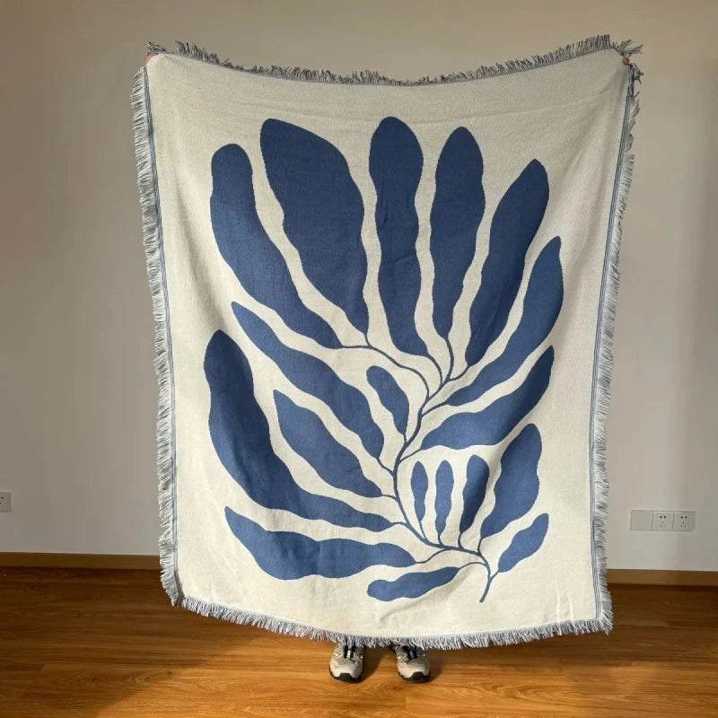 Abstract Art Reversible Woven Tapestry Blanket