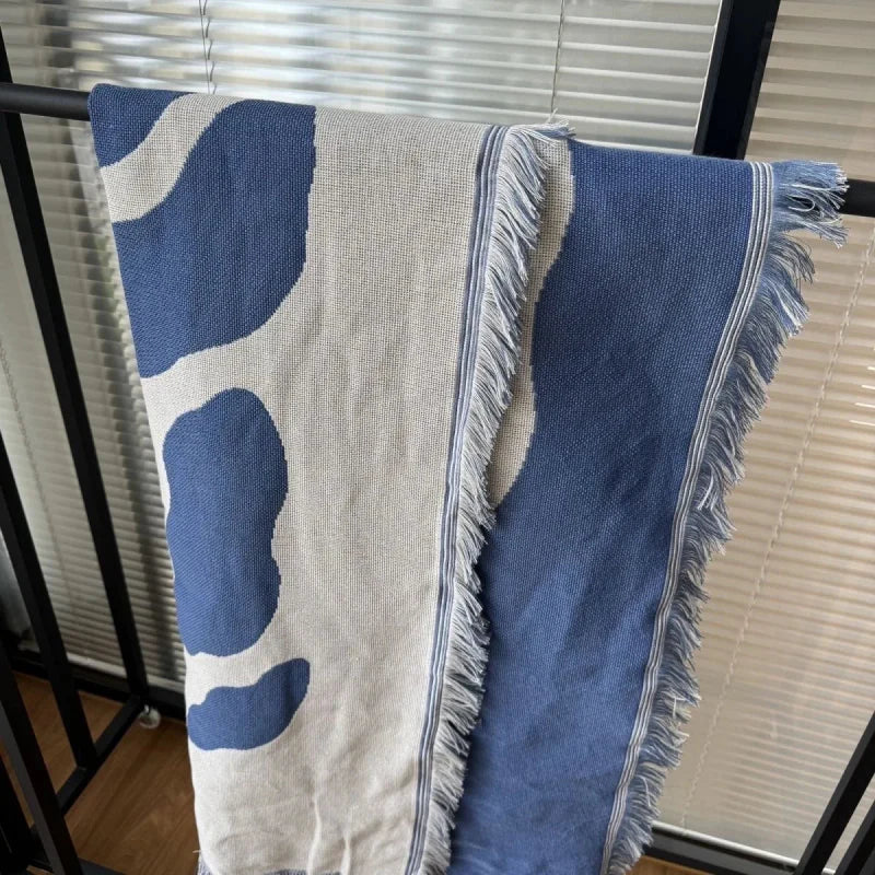Abstract Art Reversible Woven Tapestry Blanket