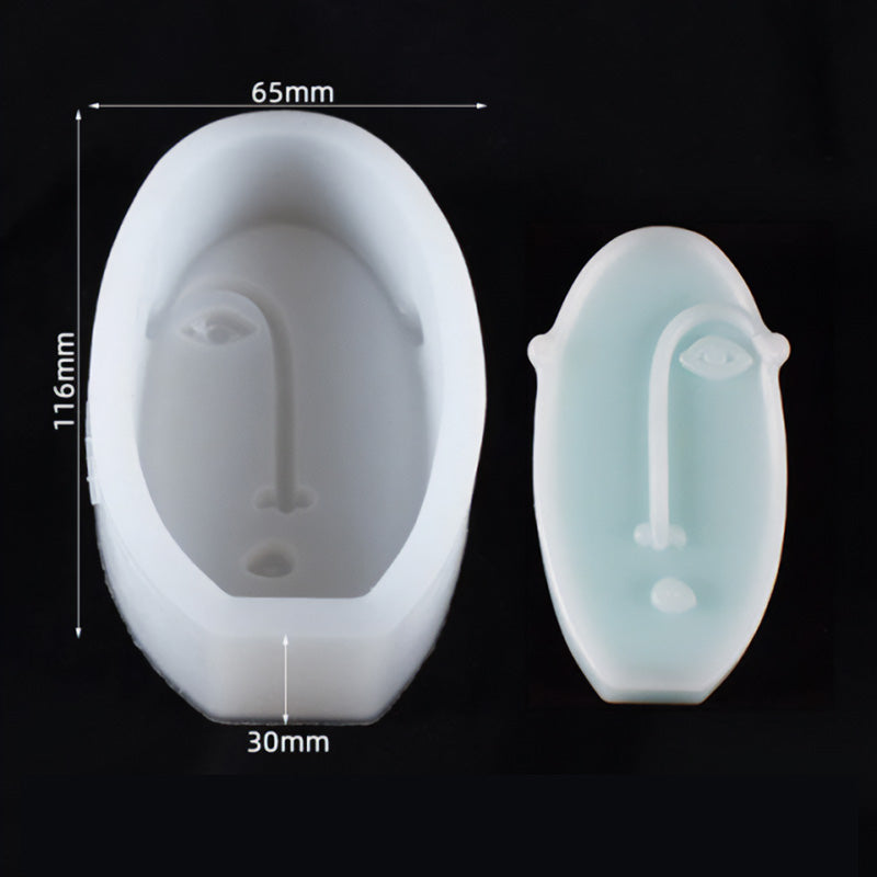 Abstract Face Candle Mold B