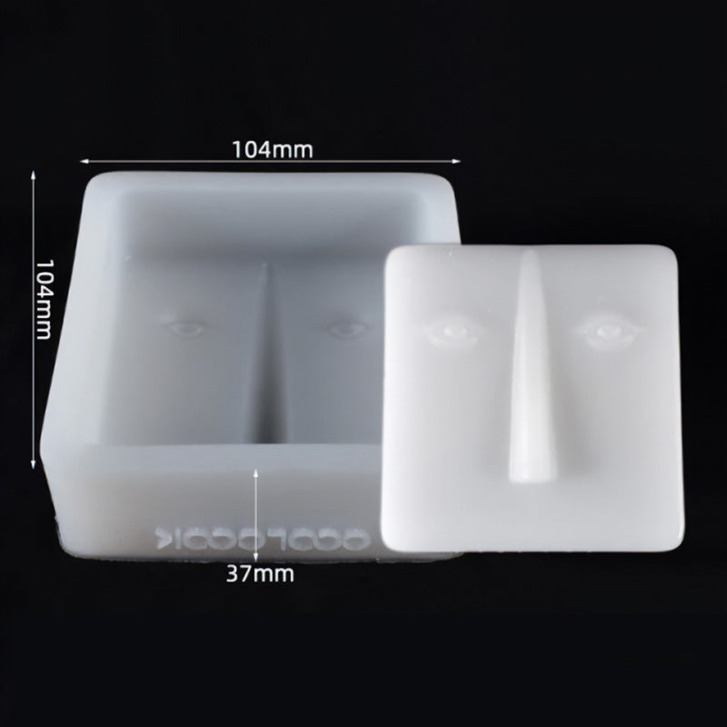 Abstract Face Candle Mold D