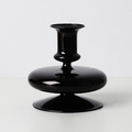 All Black Glass Candle Holders