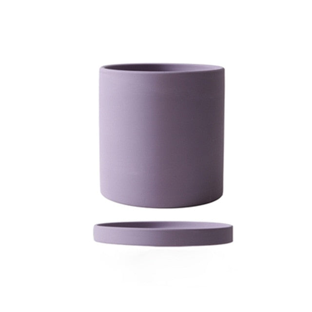 All The Bright Colors Planter with Saucer Set Violet