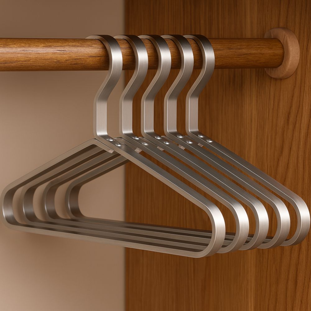 Alloy Slimline Clothes Hangers Silver Finish