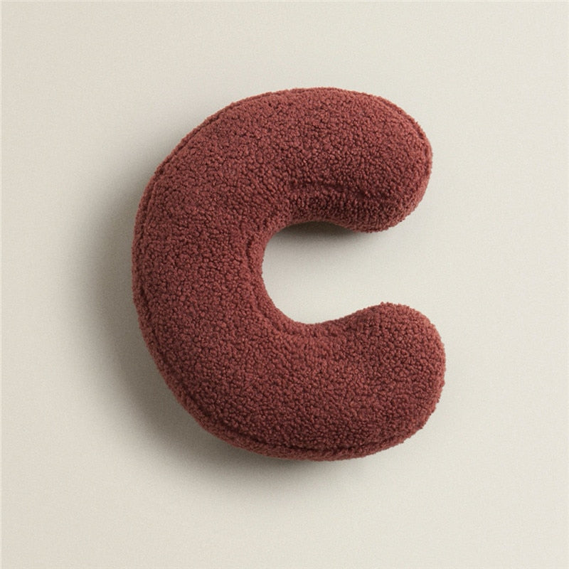 Alphabet Letter Fleece Pillows C