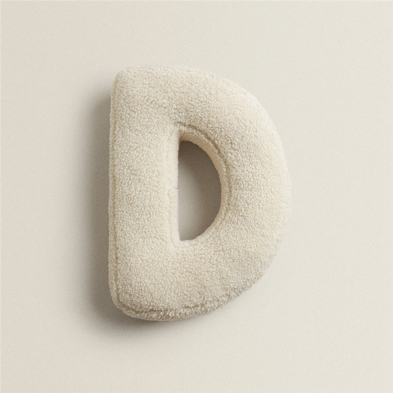 Alphabet Letter Fleece Pillows D