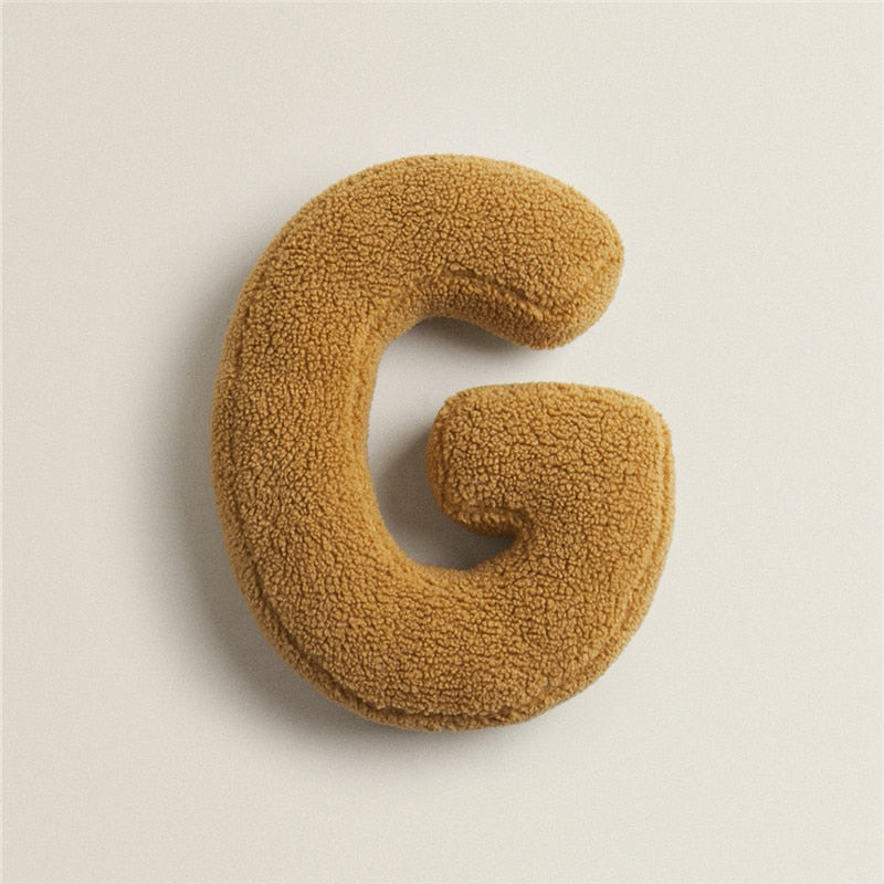 Alphabet Letter Fleece Pillows G