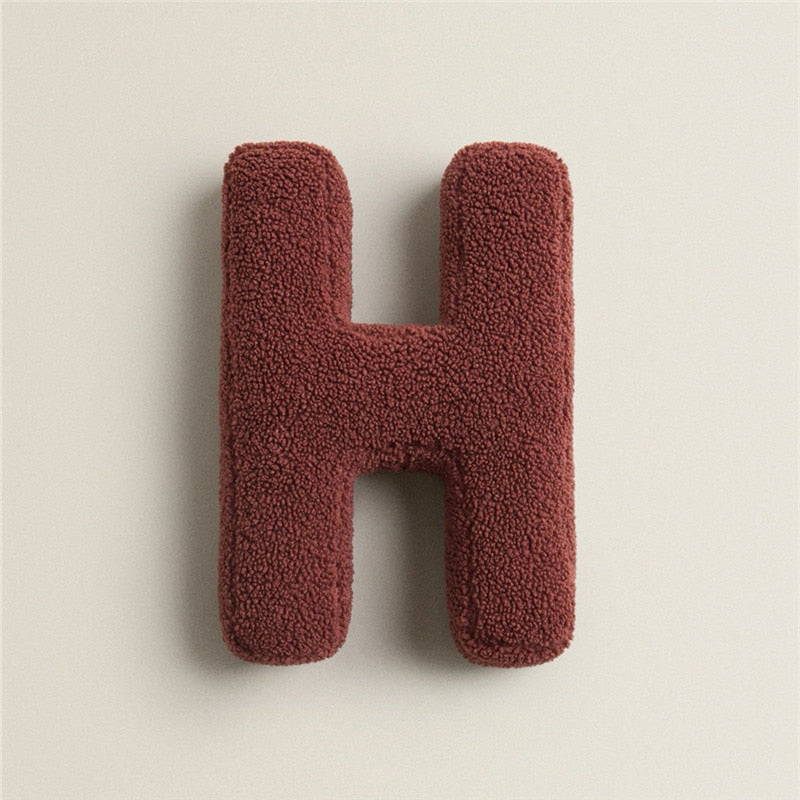 Alphabet Letter Fleece Pillows H