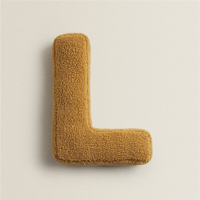 Alphabet Letter Fleece Pillows L