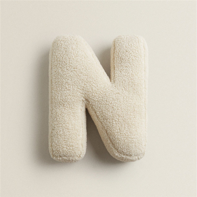 Alphabet Letter Fleece Pillows N