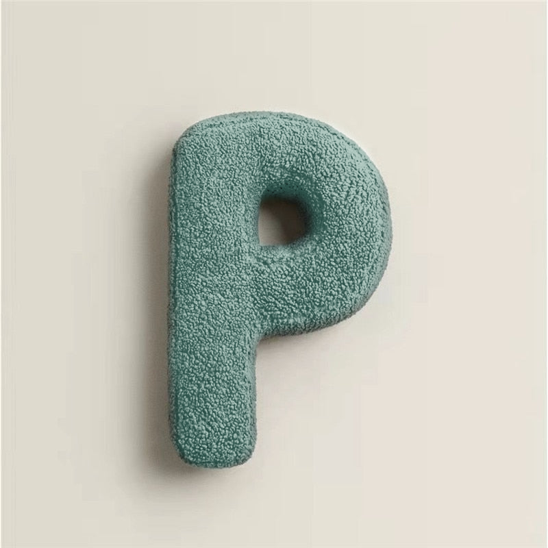 Alphabet Letter Fleece Pillows P