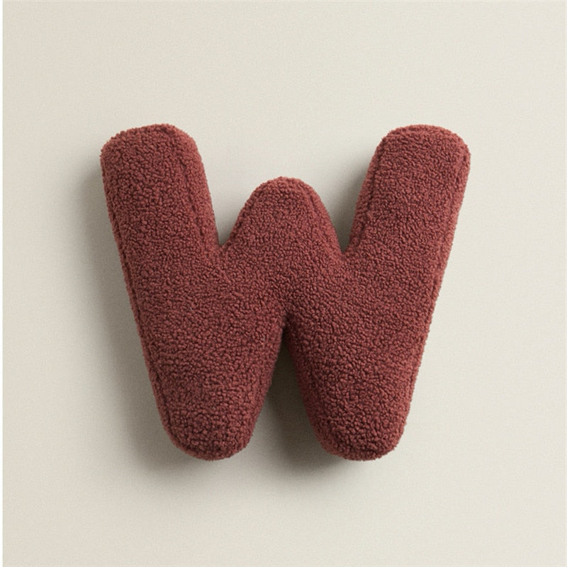 Alphabet Letter Fleece Pillows W