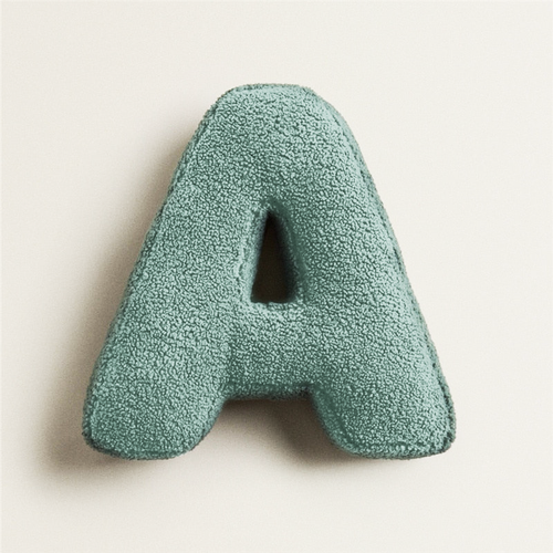 Alphabet Letter Fleece Pillows A