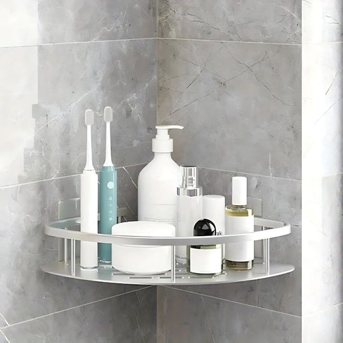 Aluma Curve Shower Caddy 1 Layer Silver