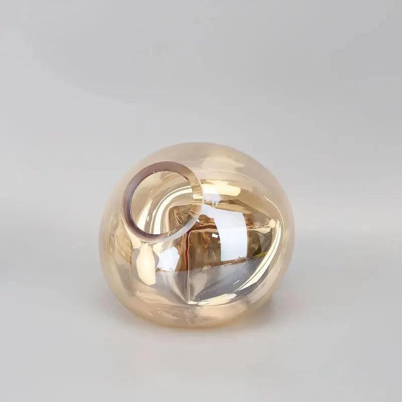 Amber Orb Glass Vase