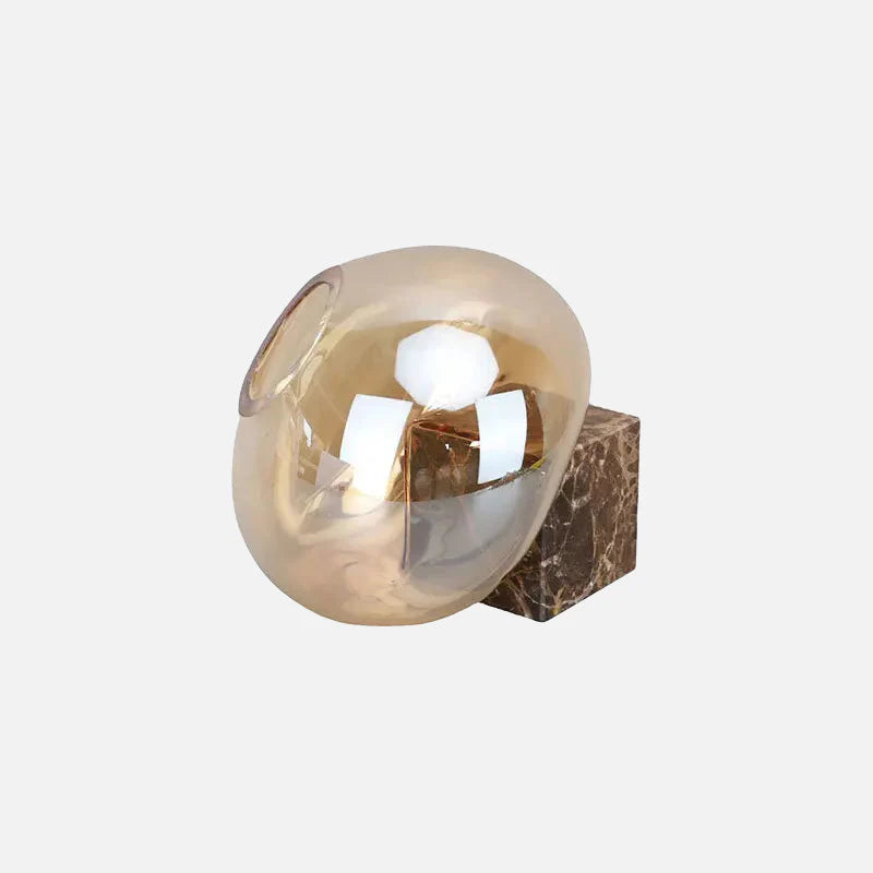 Amber Orb Glass Vase
