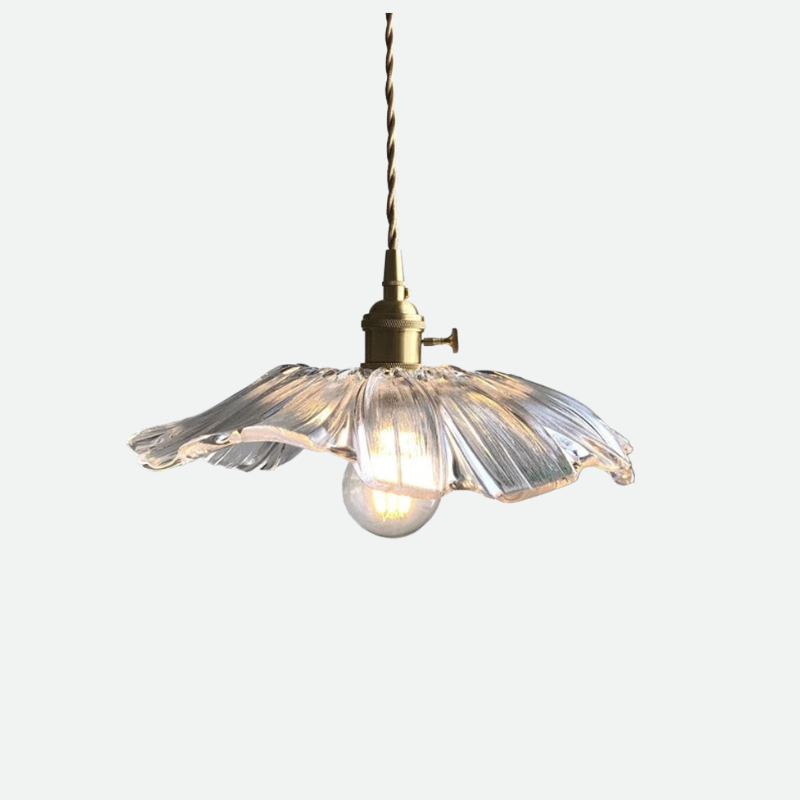 Amethyst Flower Retro Glass Pendant Light