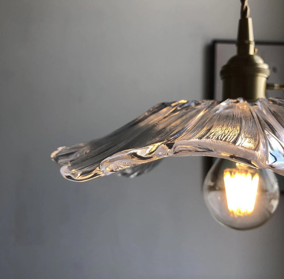 Amethyst Flower Retro Glass Pendant Light - Final Sale