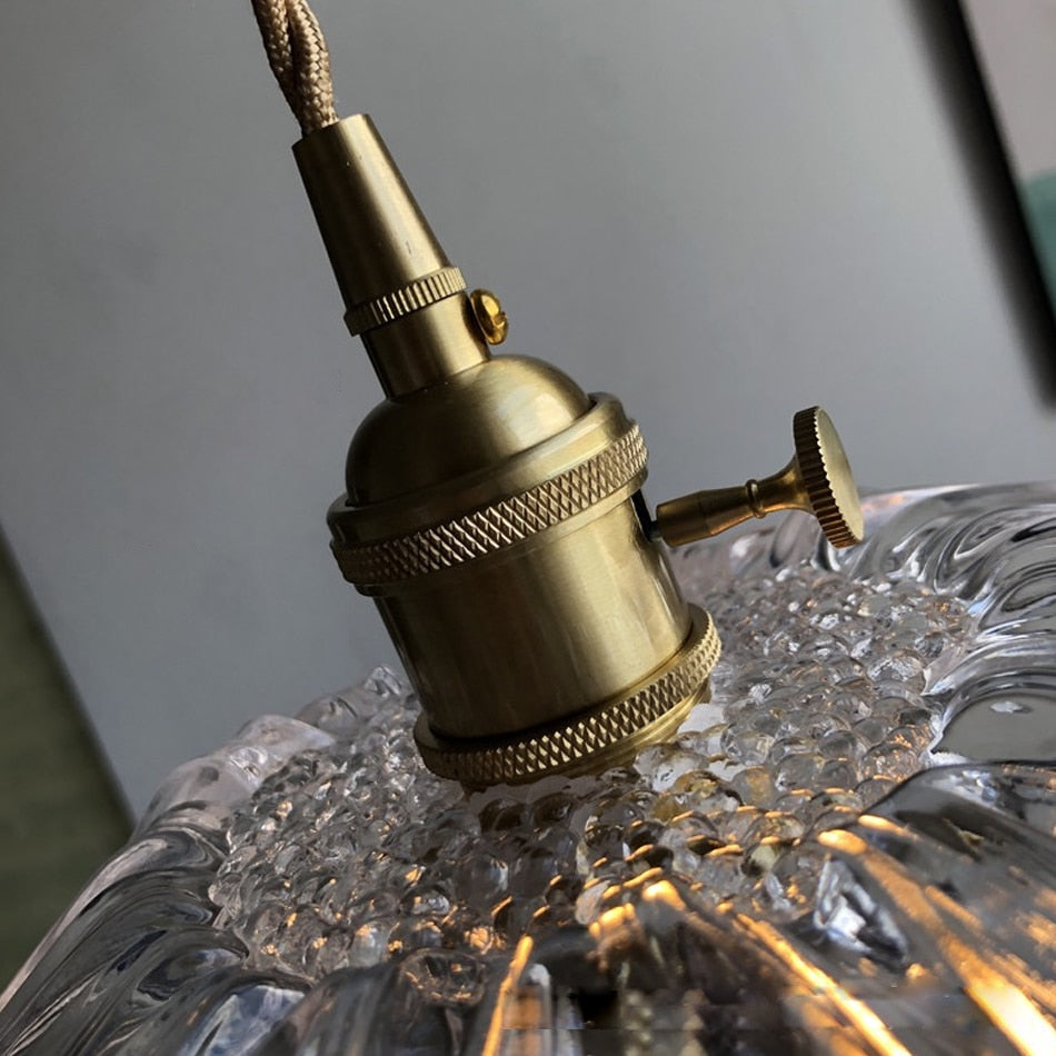 Amethyst Flower Retro Glass Pendant Light - Final Sale