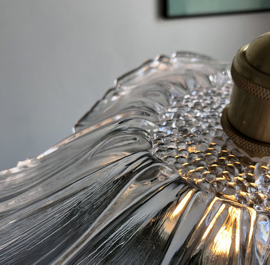 Amethyst Flower Retro Glass Pendant Light - Final Sale