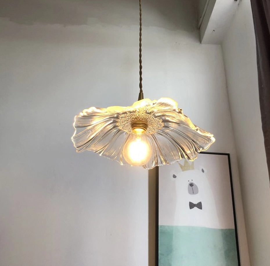 Amethyst Flower Retro Glass Pendant Light - Final Sale