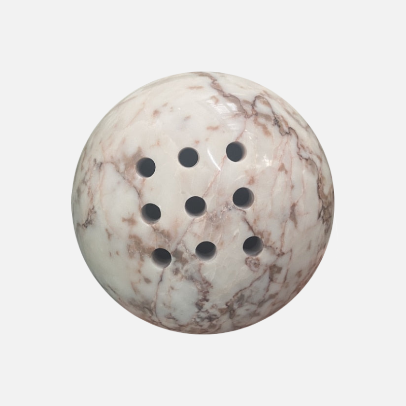 Amir Stone Incense Burner White Brown Marble