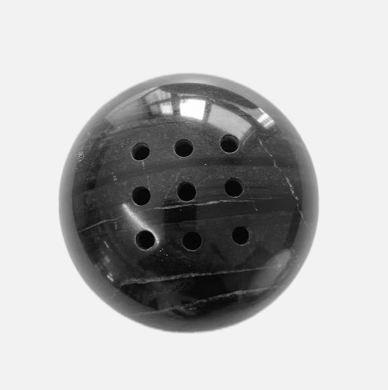 Amir Stone Incense Burner Black White Marble