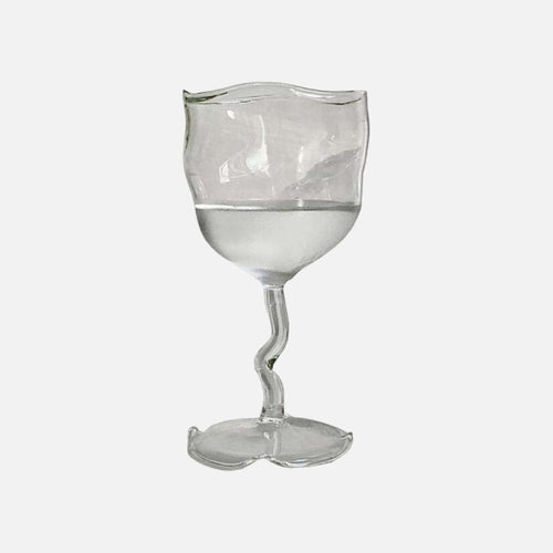 Anjou Wavy Stand Glass Cup Short