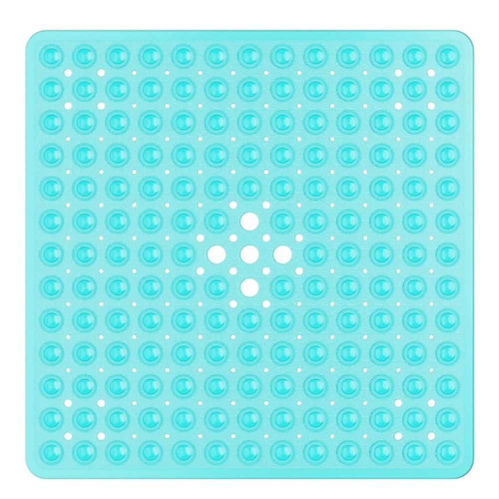 Bath Safety Non Slip Suction Mat Aqua Blue