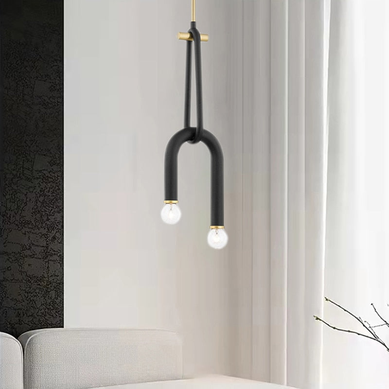 Arc Double Bulb LED Pendant Chandelier