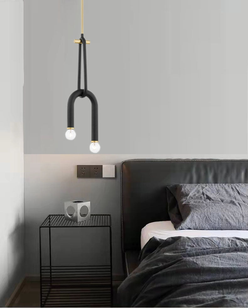 Arc Double Bulb LED Pendant Chandelier