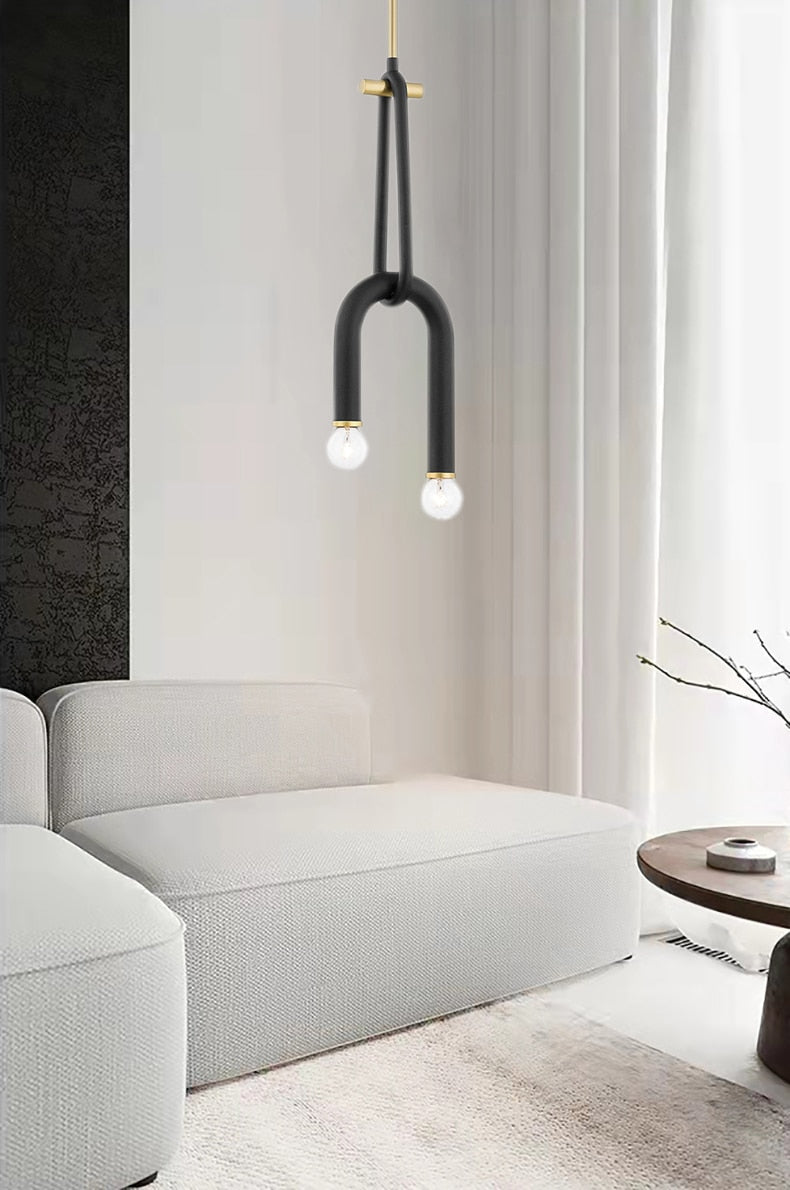 Arc Double Bulb LED Pendant Chandelier