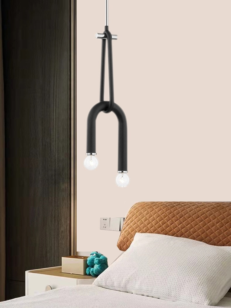 Arc Double Bulb LED Pendant Chandelier