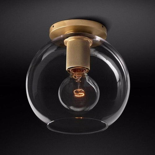Armed Retro Brass Series Ceiling Light - Final Sale Globe