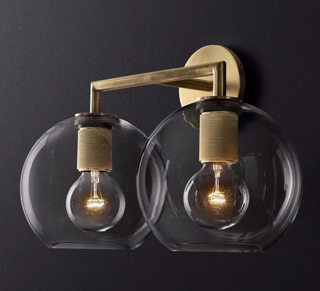Armed Retro Brass Series - Double Wall Sconce