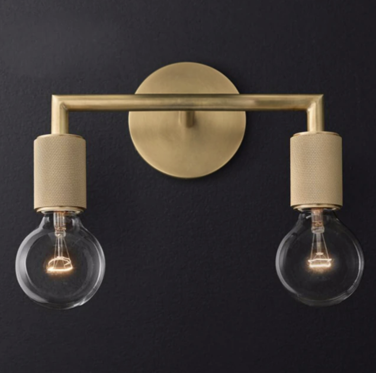 Armed Retro Brass Series - Double Wall Sconce