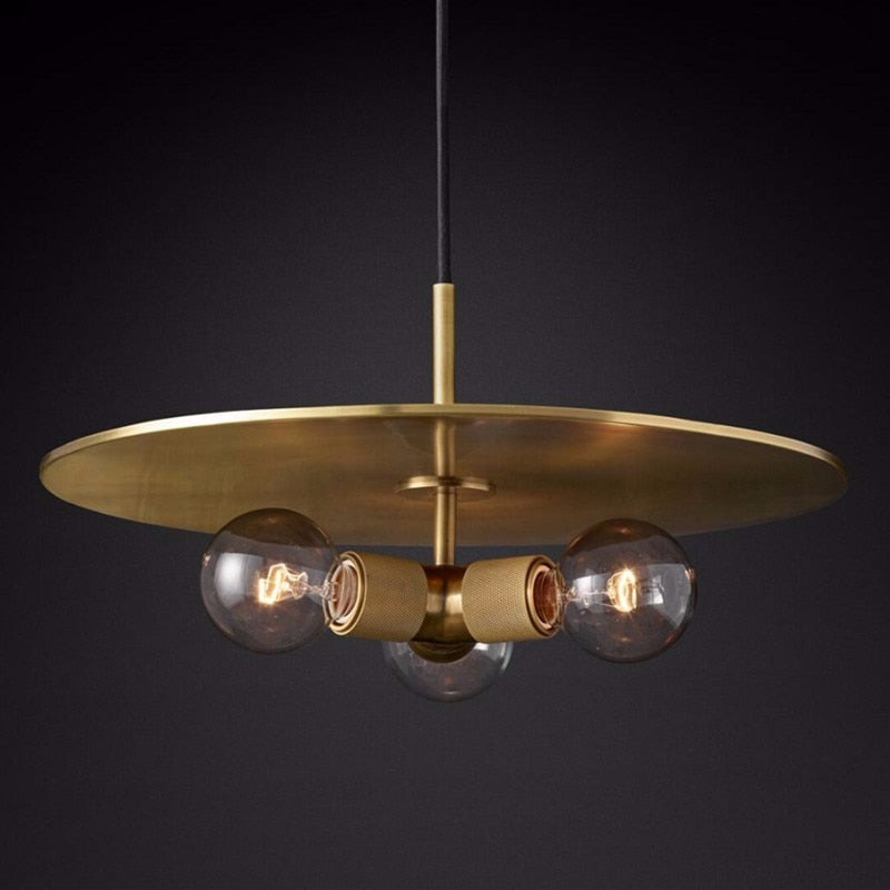 Armed Retro Brass Series - Pendant Light Disc Pendant