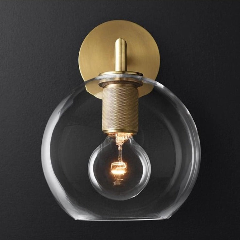 Armed Retro Brass Series - Wall Sconce Globe Armed Sconce