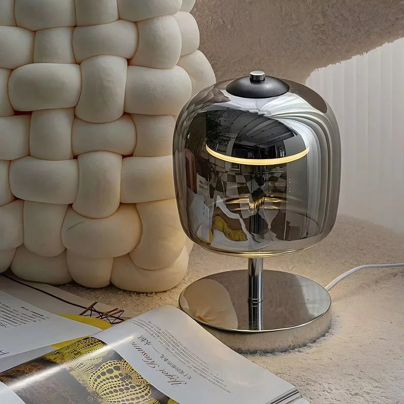 Astra Noir Glass Table Lamp