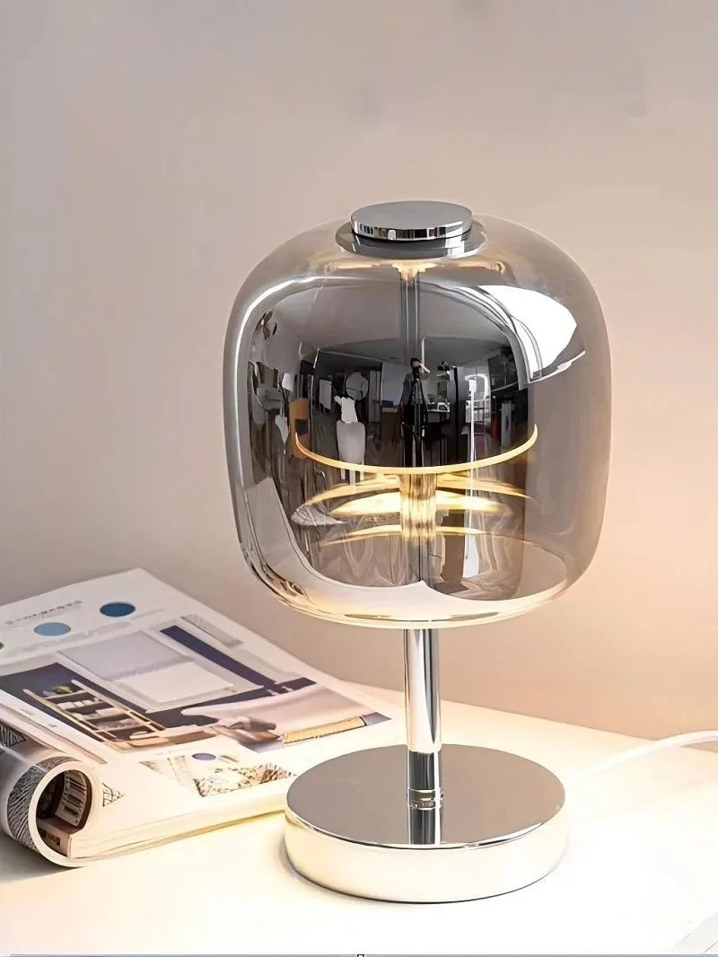 Astra Noir Glass Table Lamp
