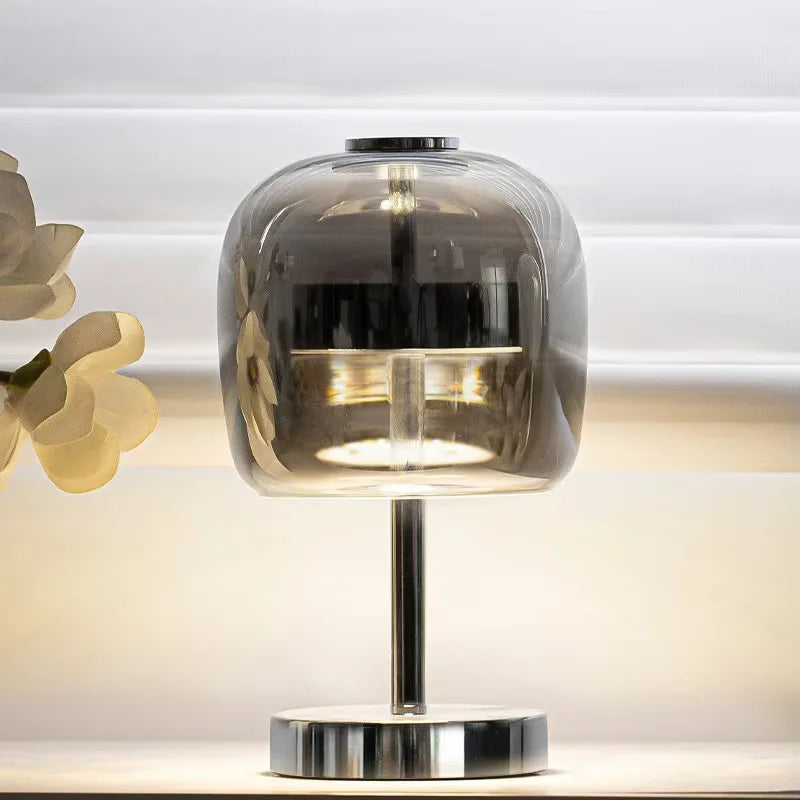 Astra Noir Glass Table Lamp