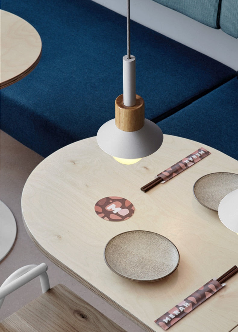 Astrid Metal & Wood Pendant Lights -  Final Sale