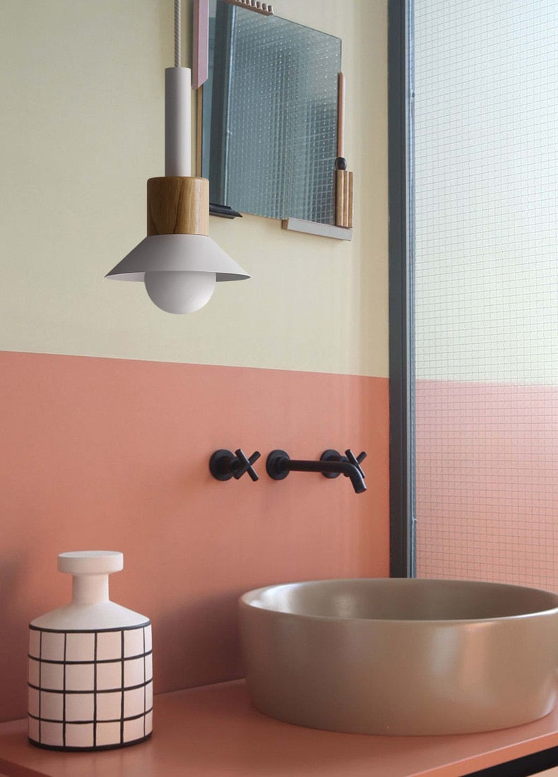 Astrid Metal & Wood Pendant Lights -  Final Sale
