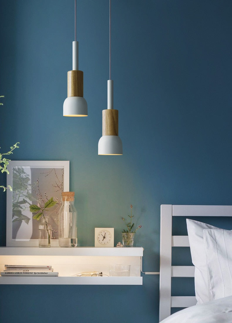 Astrid Metal & Wood Pendant Lights -  Final Sale