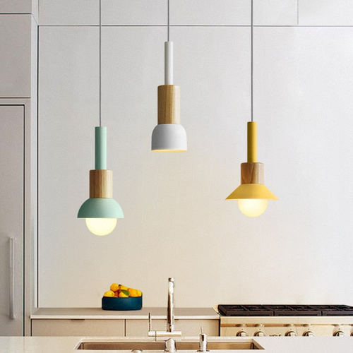 Astrid Metal & Wood Pendant Lights - Final Sale