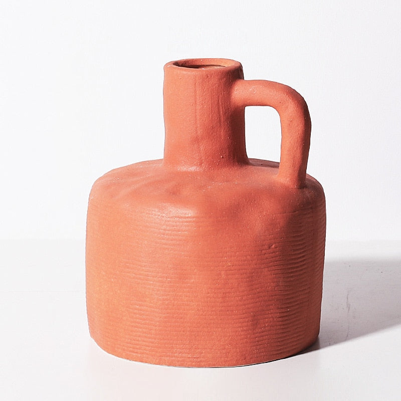 Attaya Textured Ceramic Vase Square Bottle